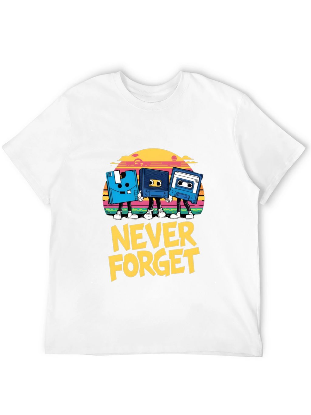 Retro Never Forget Black T-Shirt