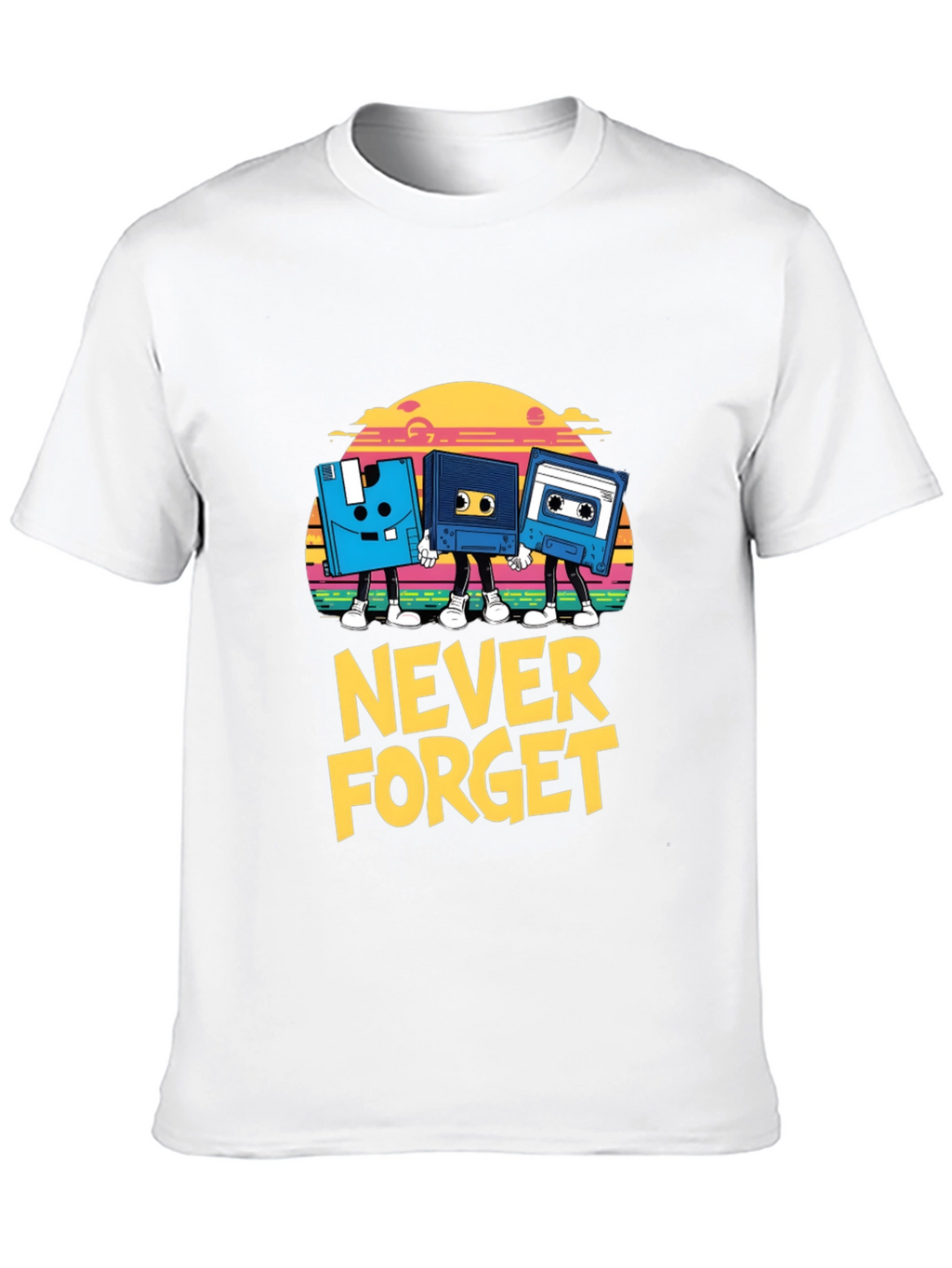 Retro Never Forget Black T-Shirt