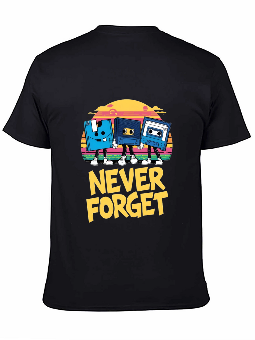 Retro Never Forget Black T-Shirt