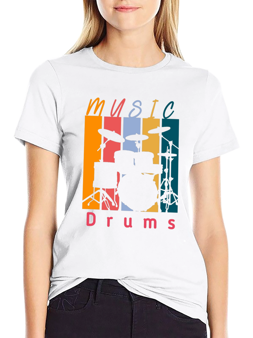 Music Drums Retro Tee