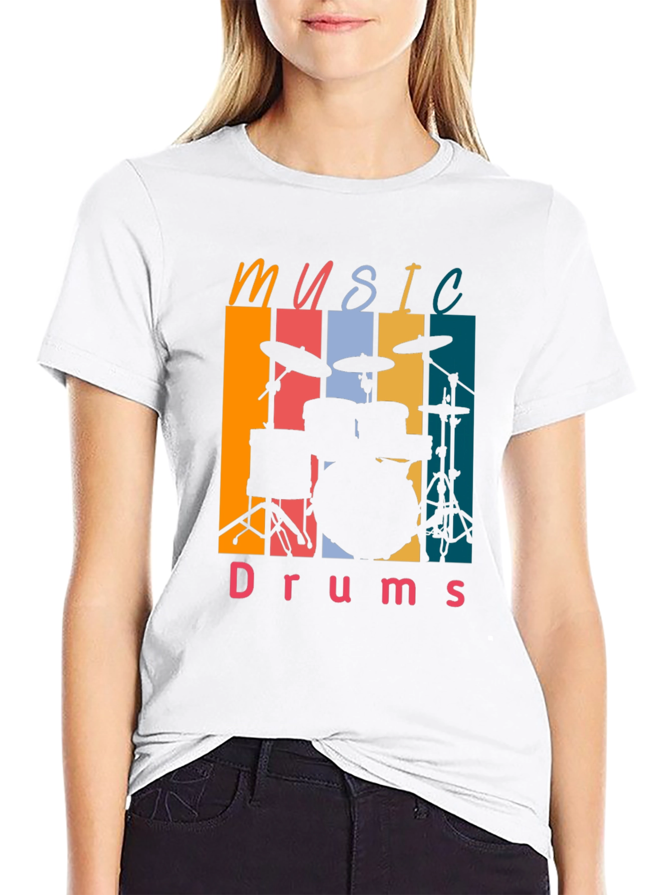 Music Drums Retro Tee