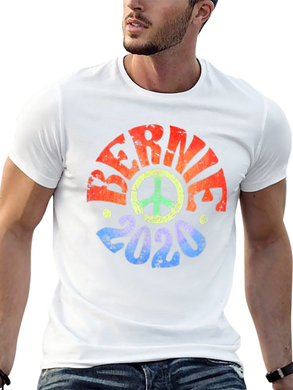Bernie 2020 Peace Sign Graphic Tee