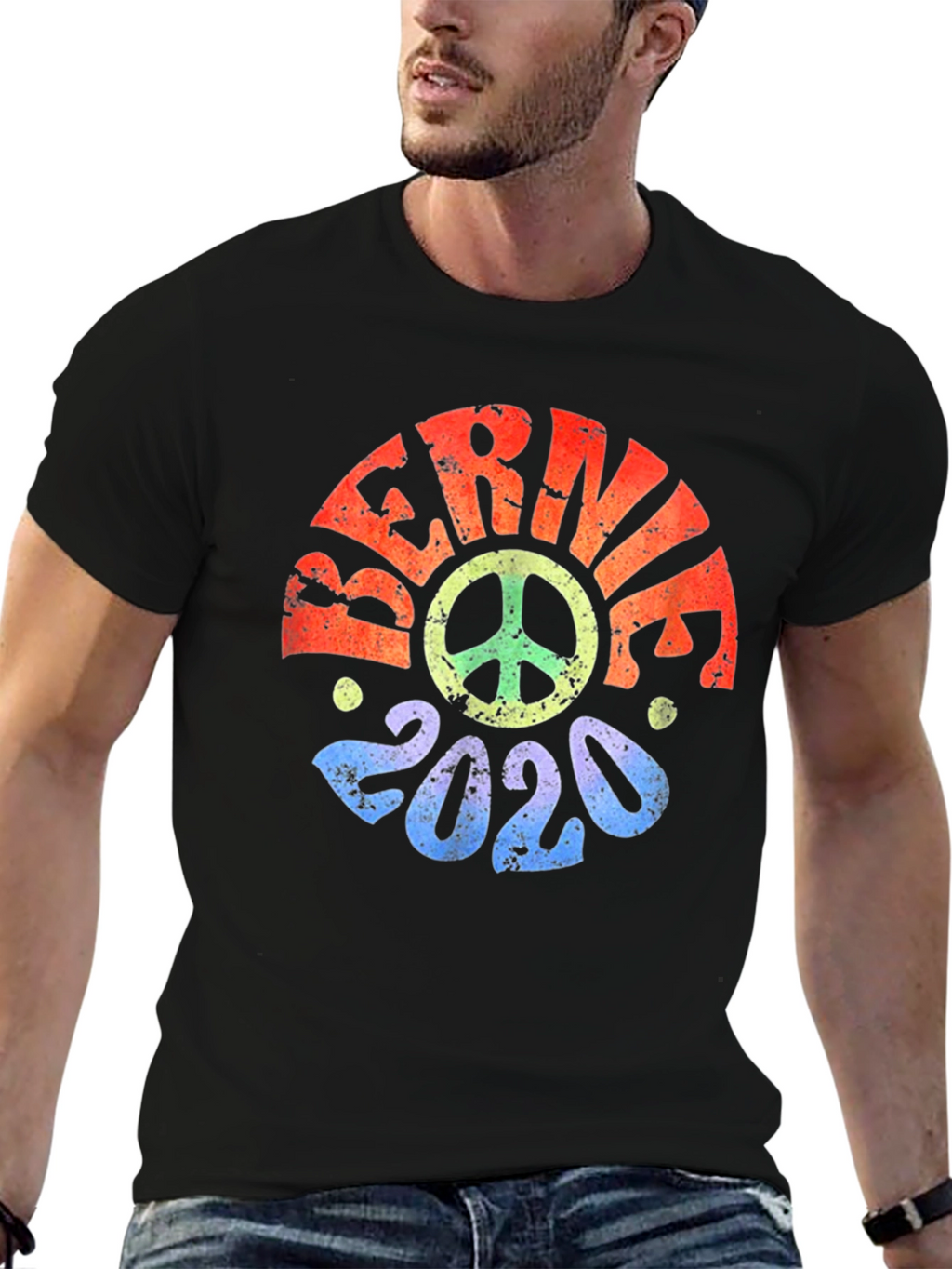 Bernie 2020 Peace Sign Graphic Tee