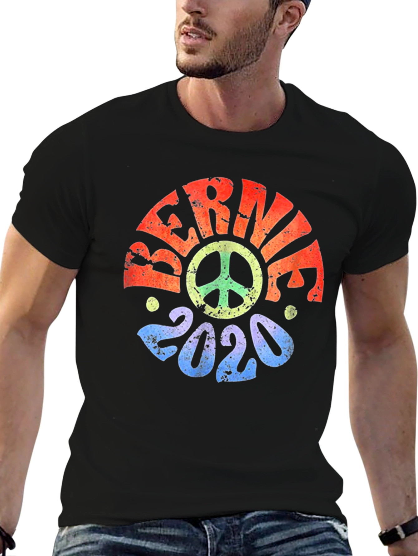 Bernie 2020 Peace Sign Graphic Tee