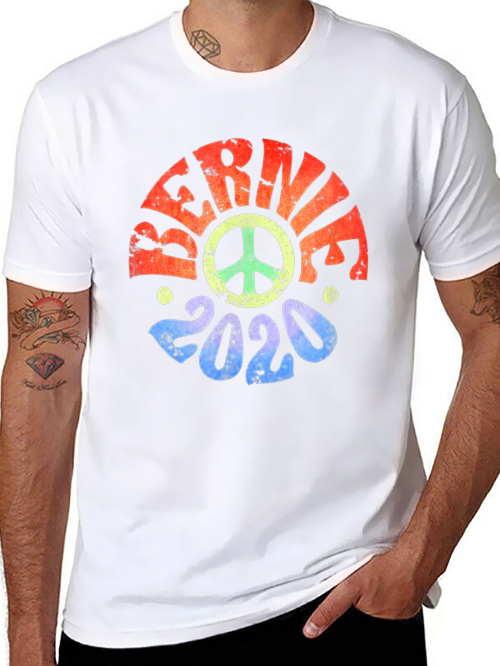 Bernie 2020 Peace Sign Graphic Tee