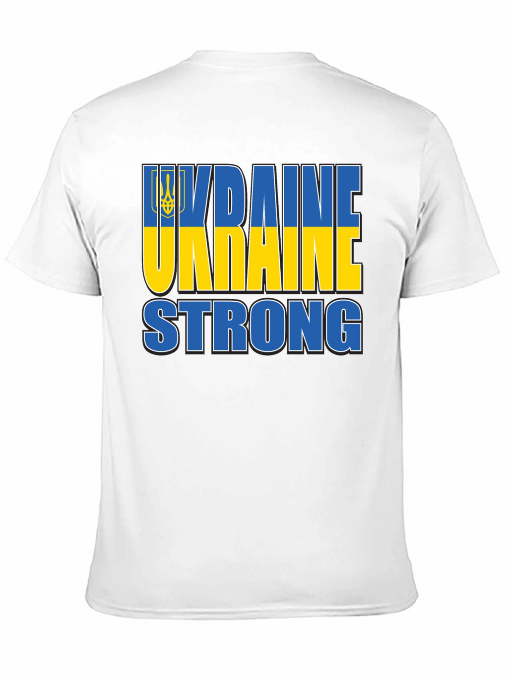 Ukraine Strong T-Shirt - Blue and Yellow Design