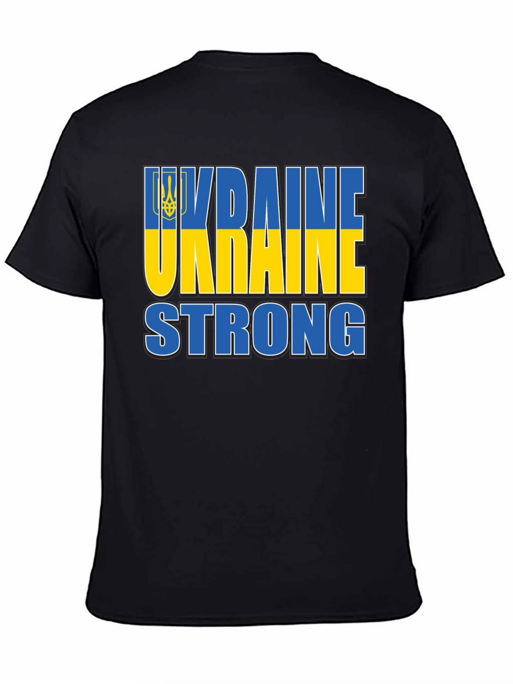 Ukraine Strong T-Shirt - Blue and Yellow Design