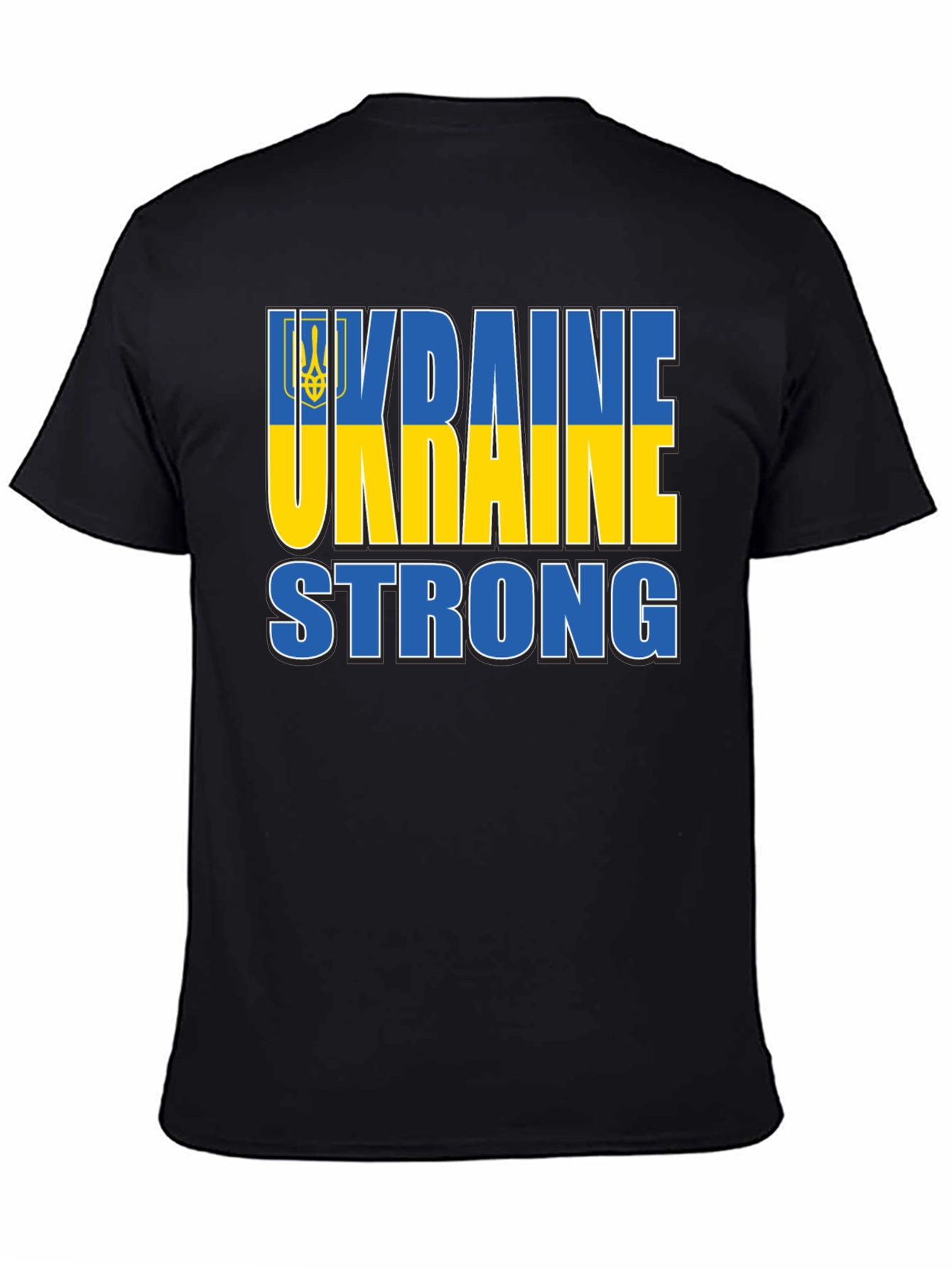 Ukraine Strong T-Shirt - Blue and Yellow Design