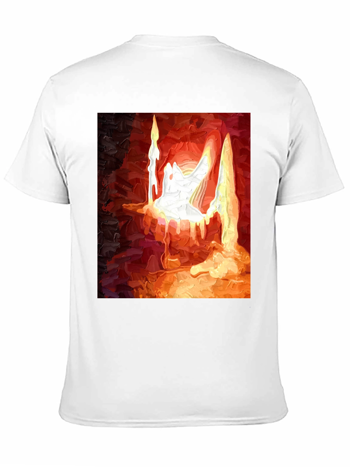 Abstract Candle Graphic T-Shirt