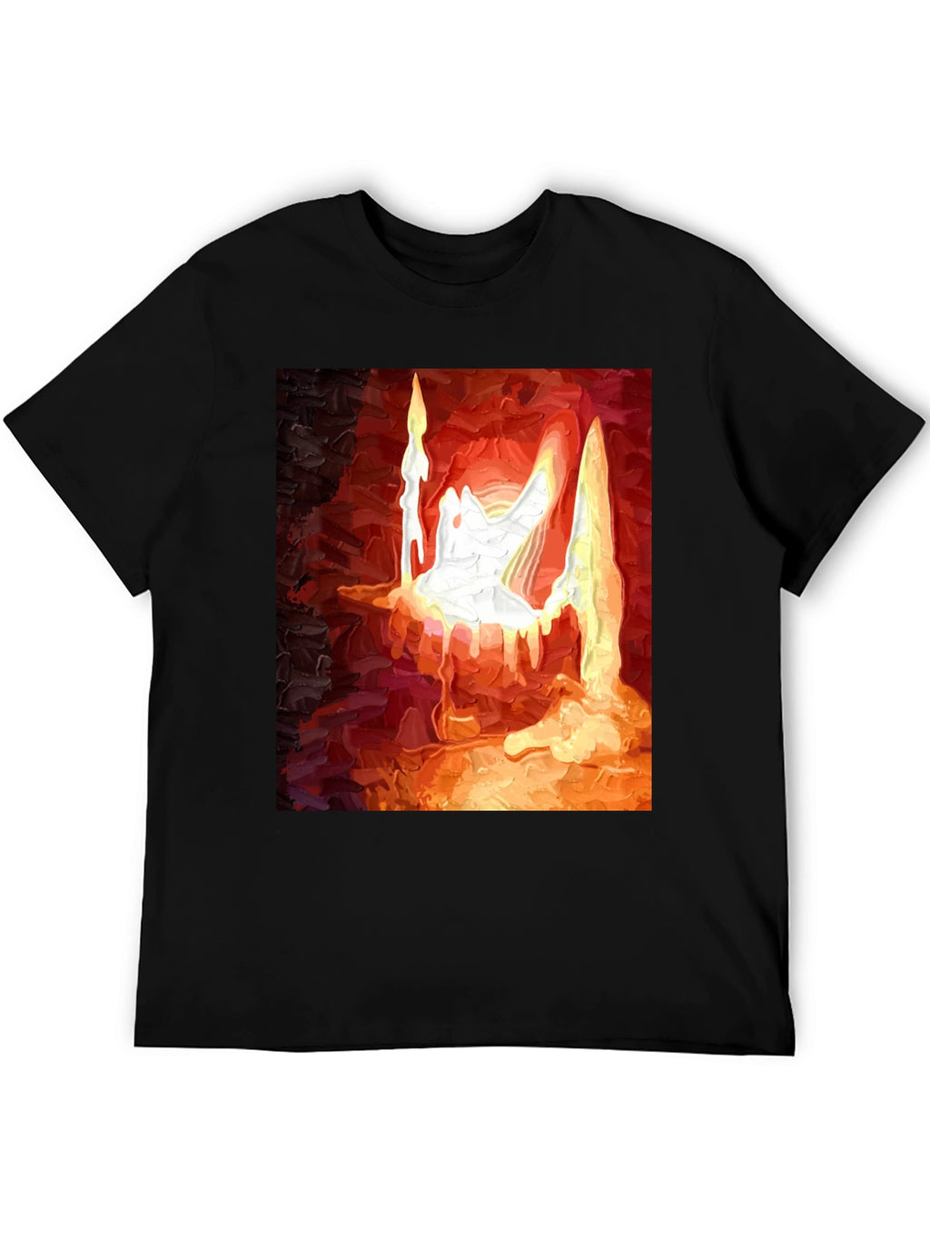 Abstract Candle Graphic T-Shirt