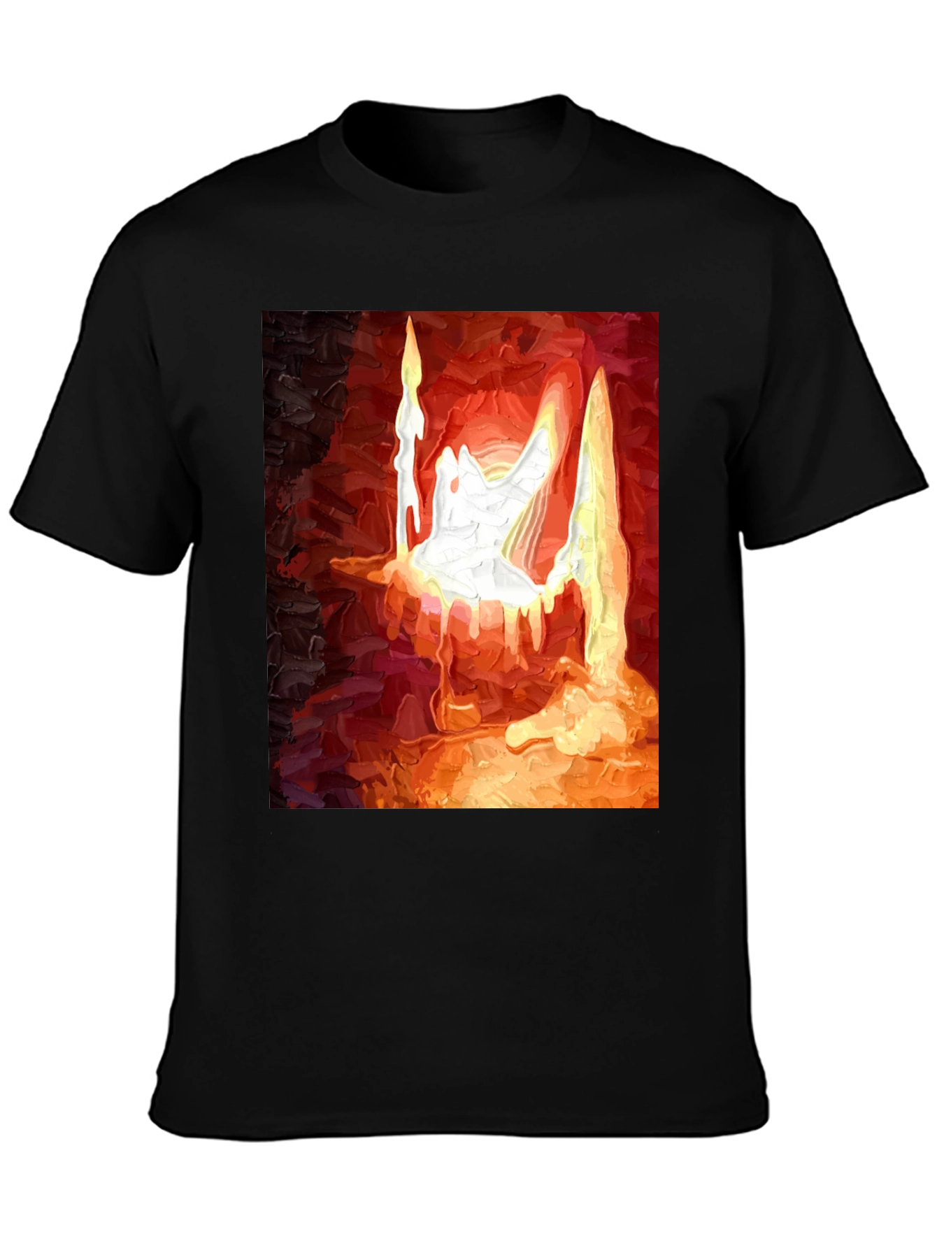 Abstract Candle Graphic T-Shirt