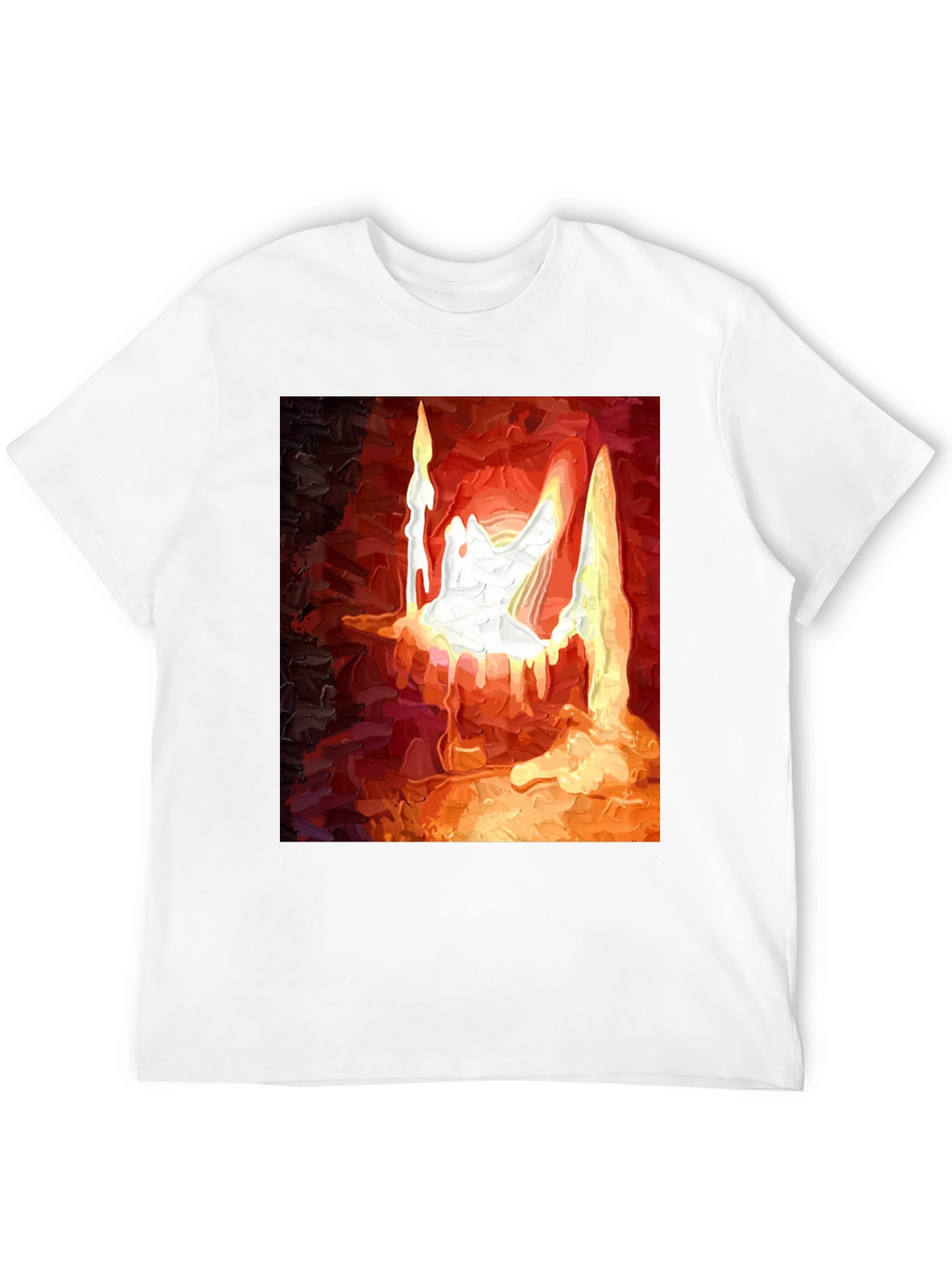 Abstract Candle Graphic T-Shirt