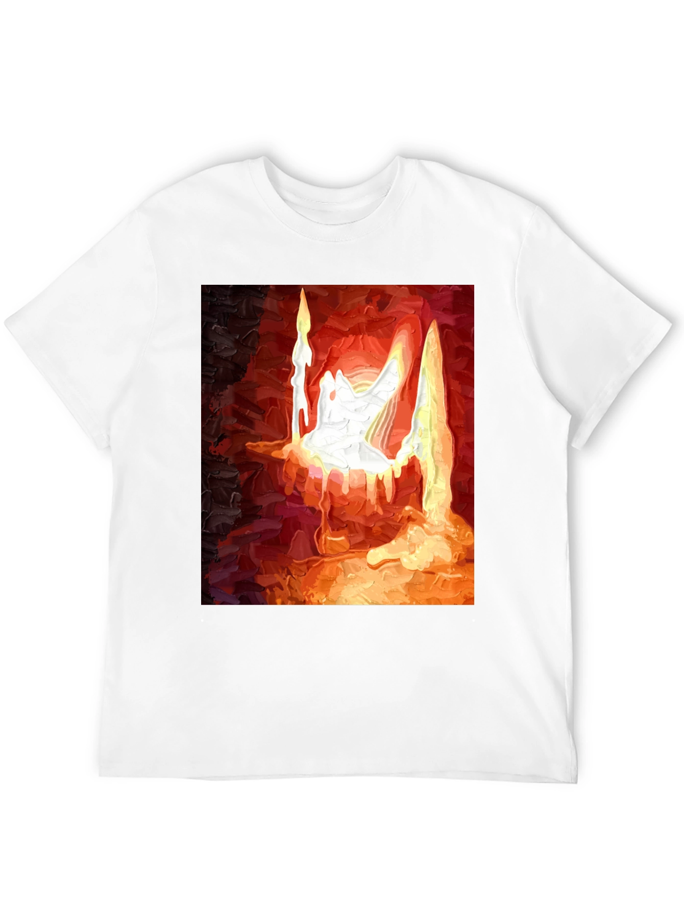 Abstract Candle Graphic T-Shirt