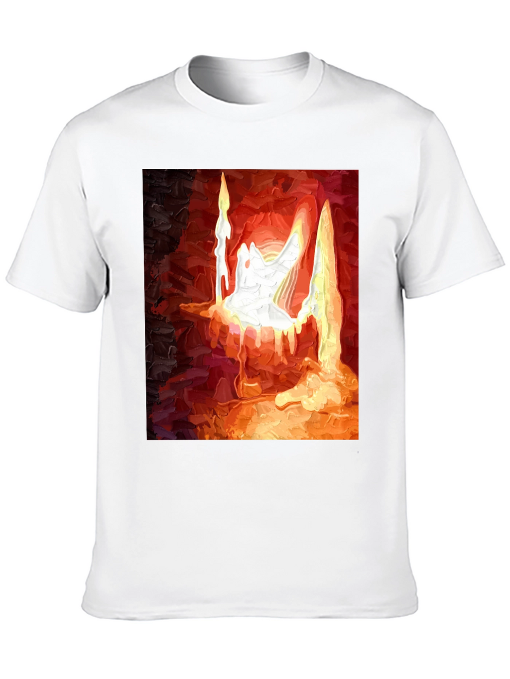 Abstract Candle Graphic T-Shirt
