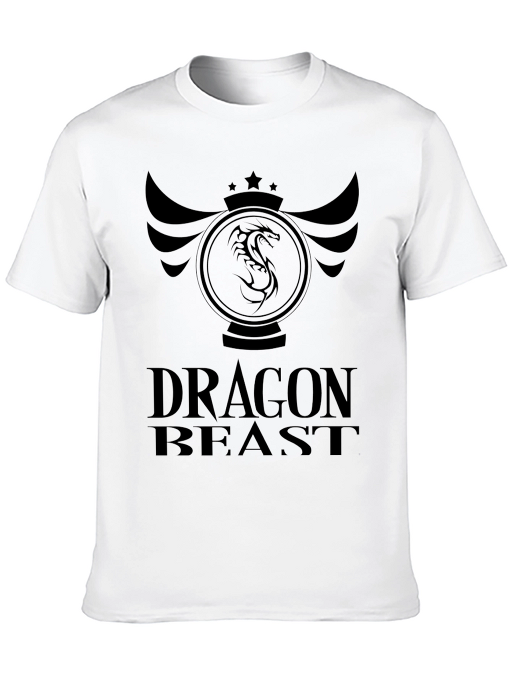 Dragon Beast Graphic Tee - Black Cotton T-Shirt