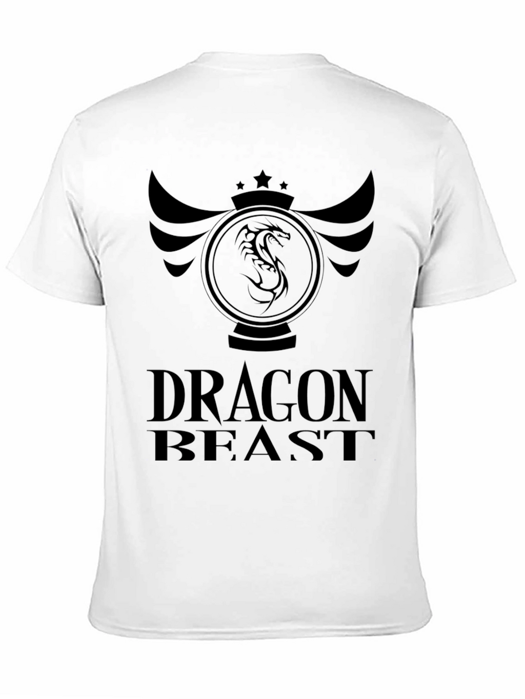 Dragon Beast Graphic Tee - Black Cotton T-Shirt