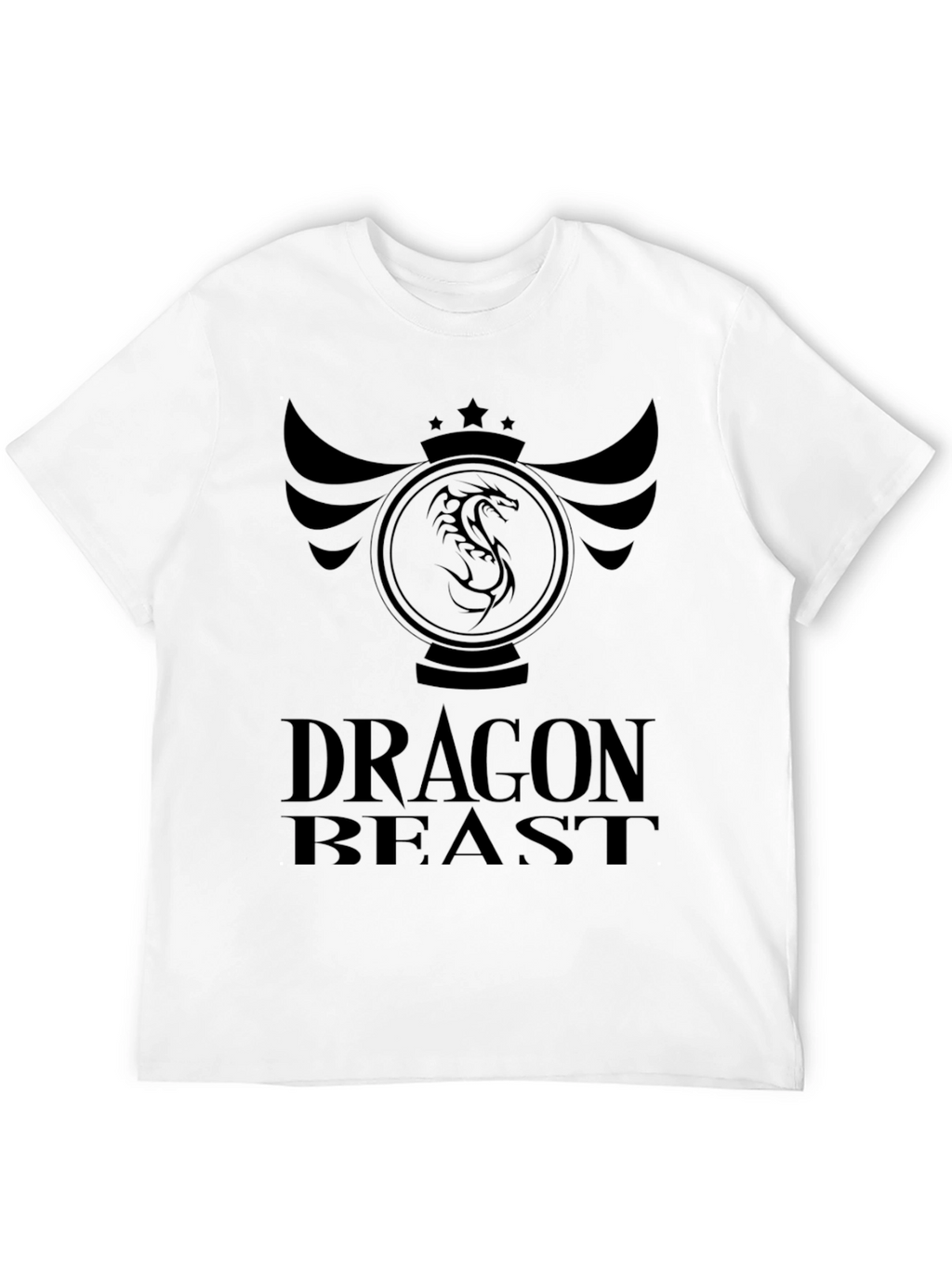 Dragon Beast Graphic Tee - Black Cotton T-Shirt