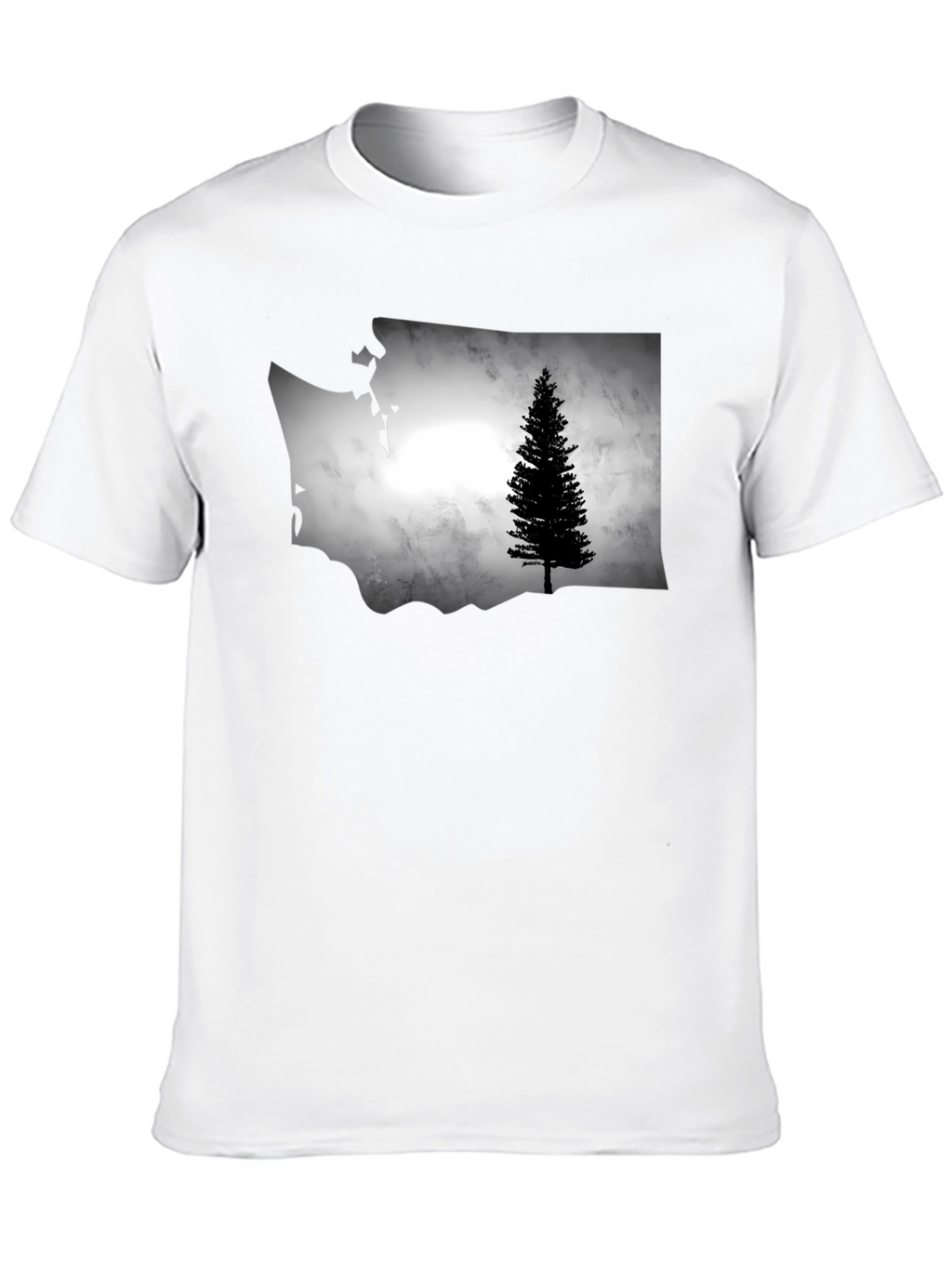 Washington State Tree Graphic Tee - Black