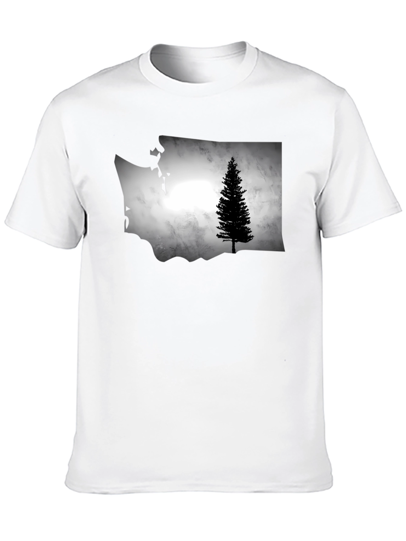 Washington State Tree Graphic Tee - Black