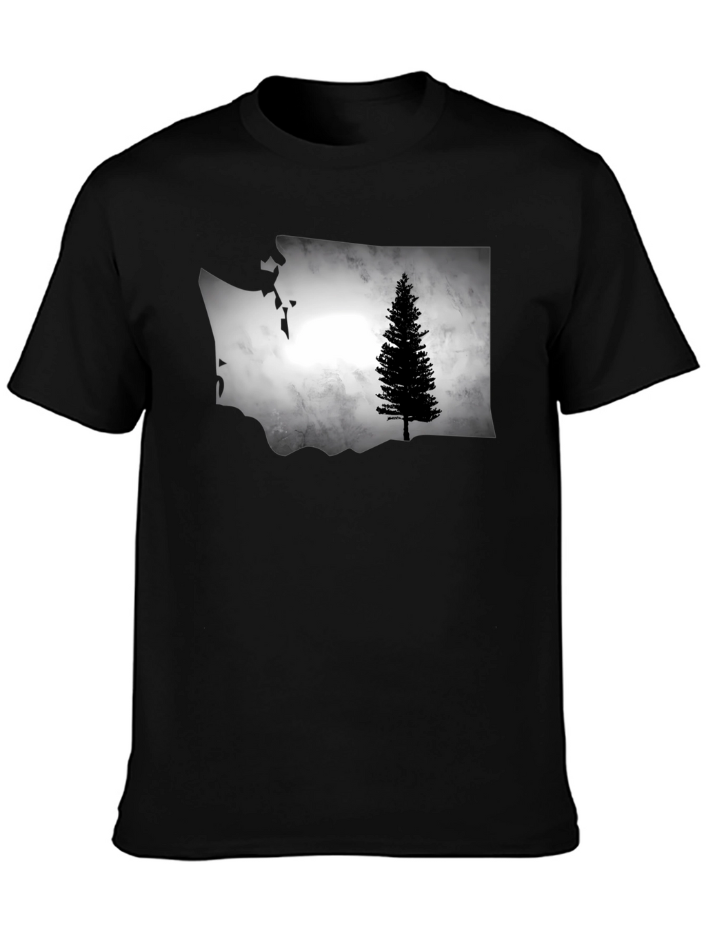 Washington State Tree Graphic Tee - Black