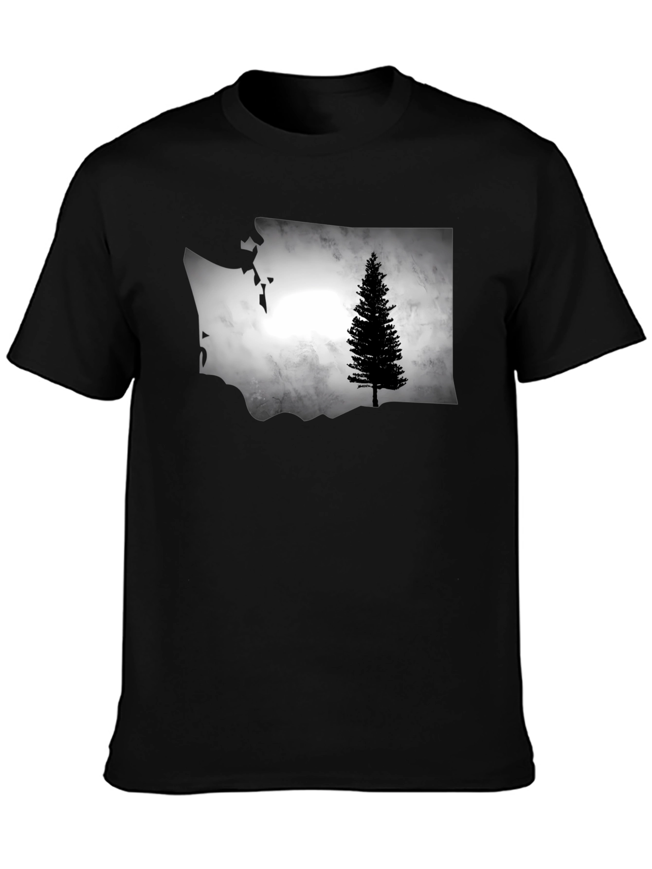Washington State Tree Graphic Tee - Black