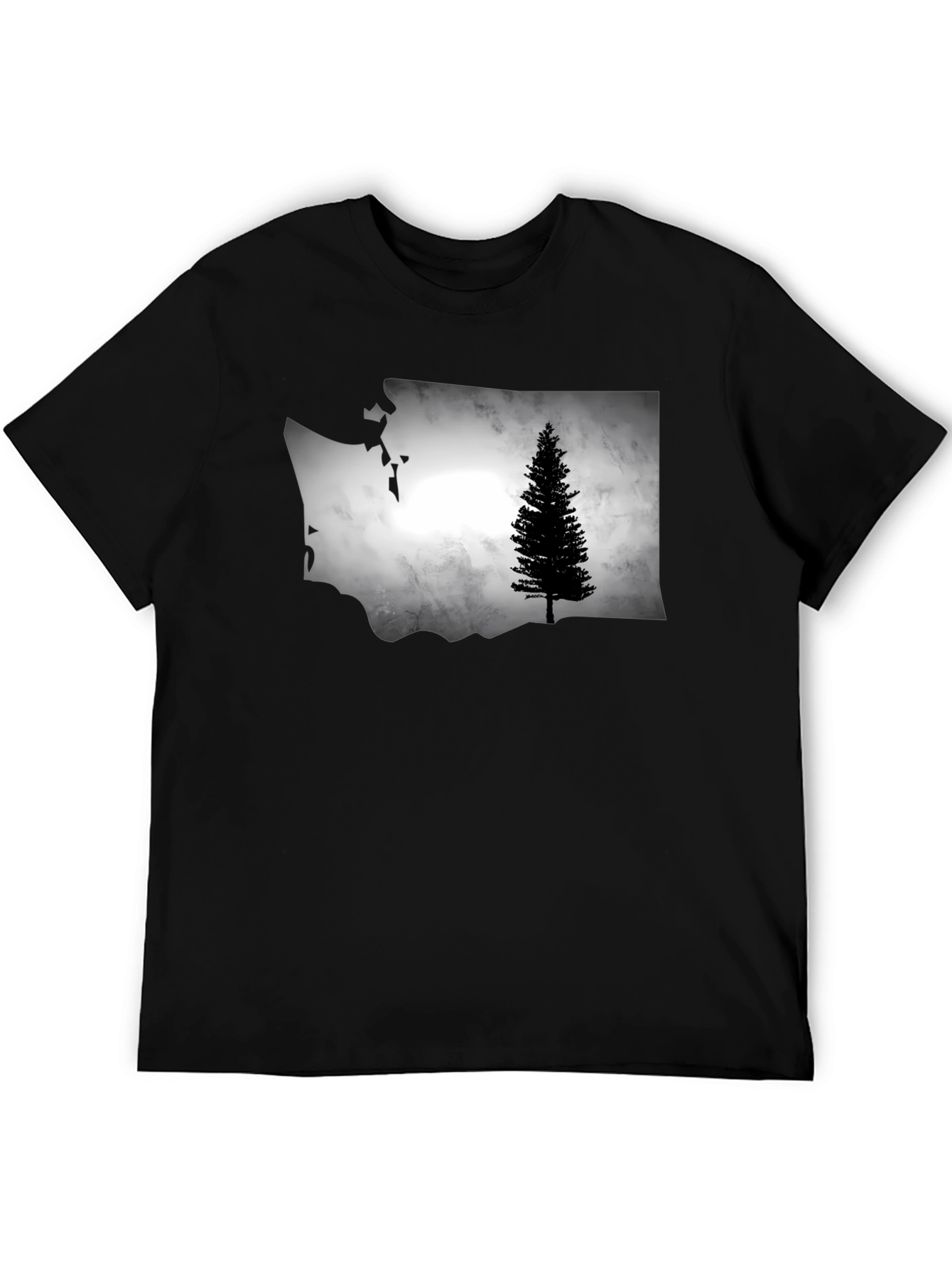 Washington State Tree Graphic Tee - Black
