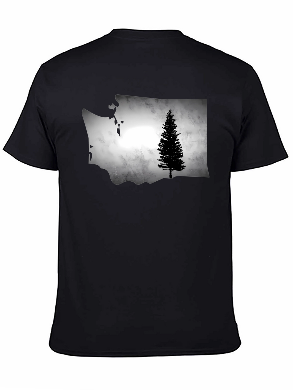 Washington State Tree Graphic Tee - Black