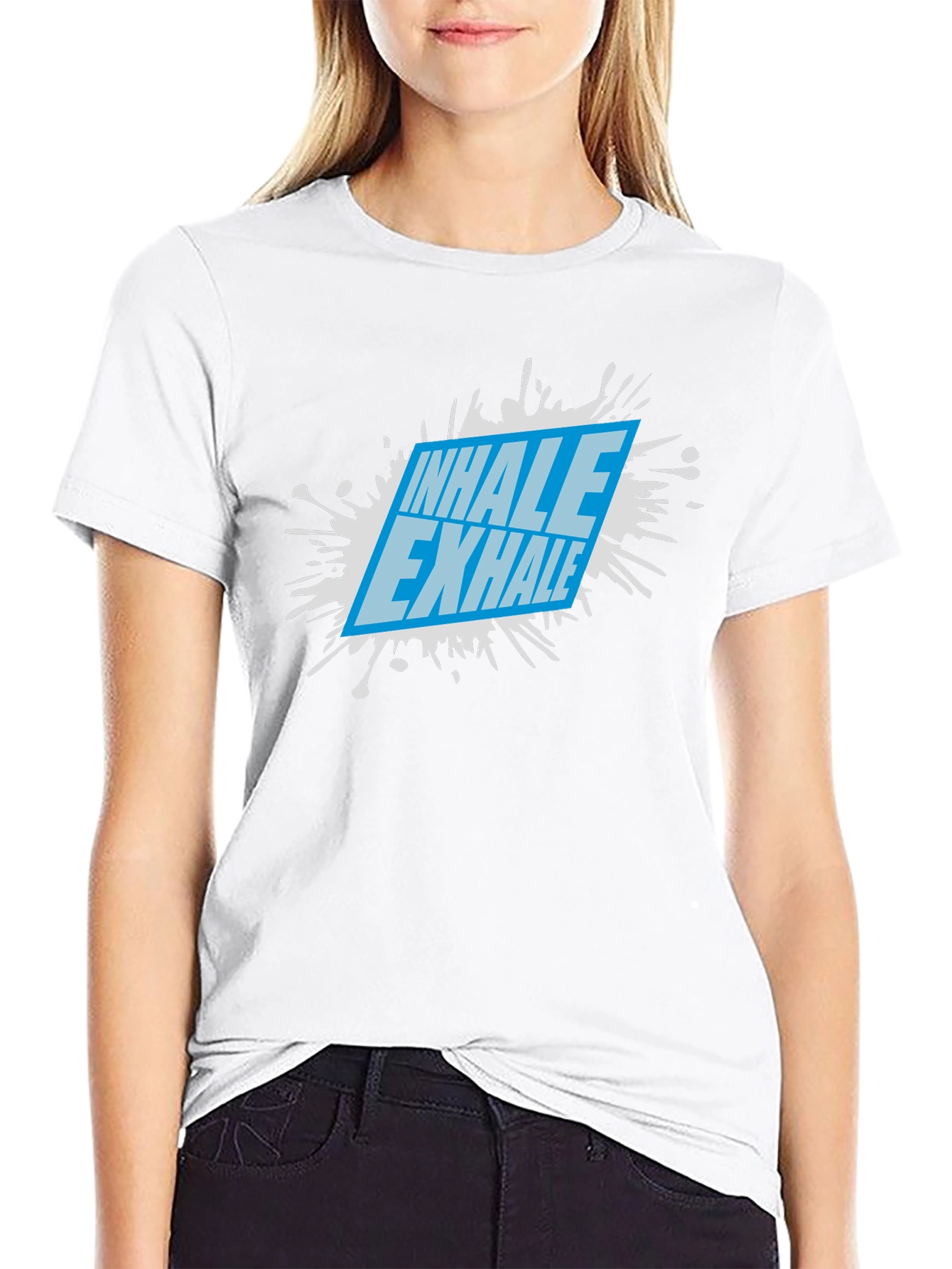 Inhale Exhale Graphic Tee - Black