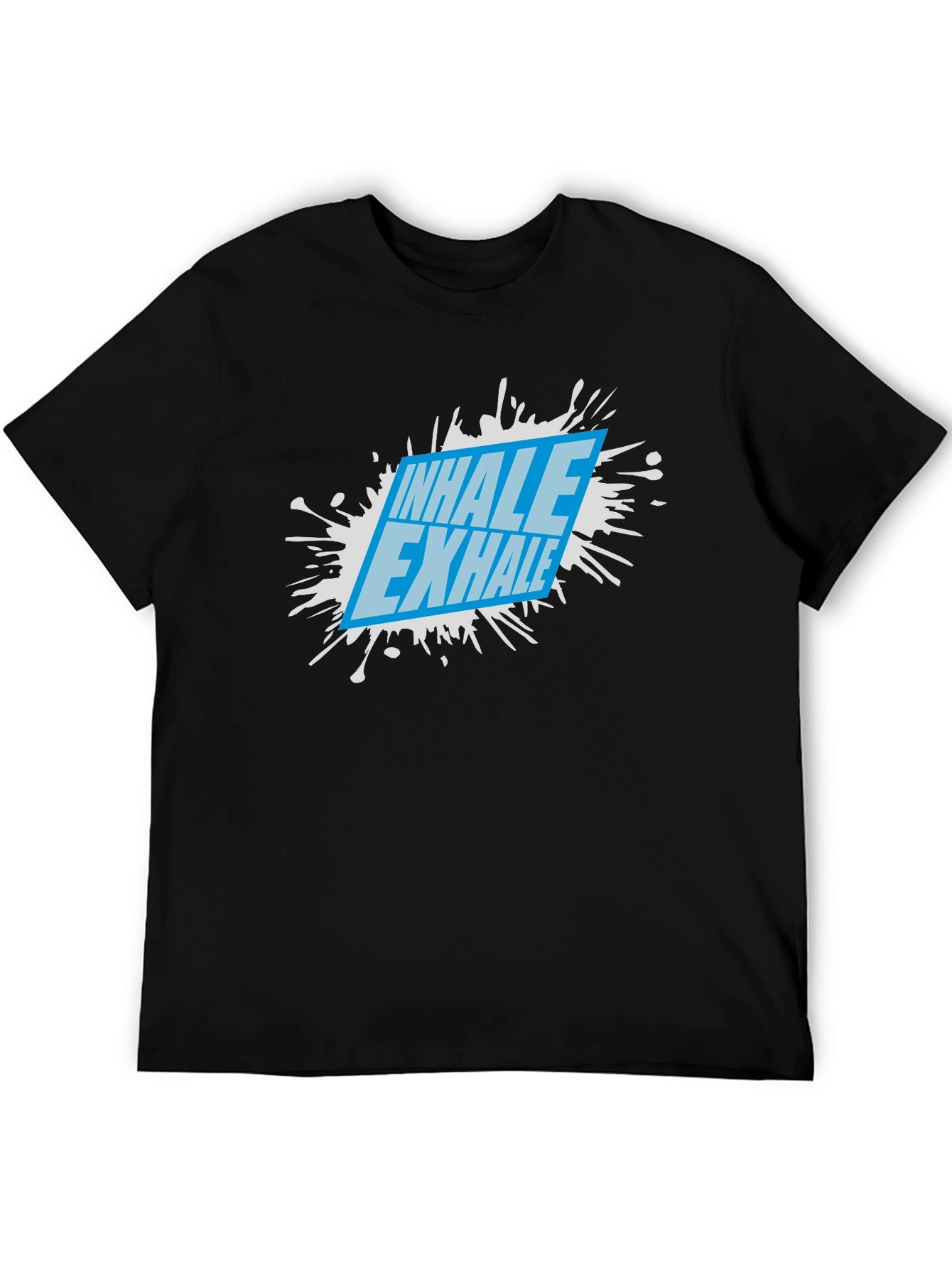 Inhale Exhale Graphic Tee - Black