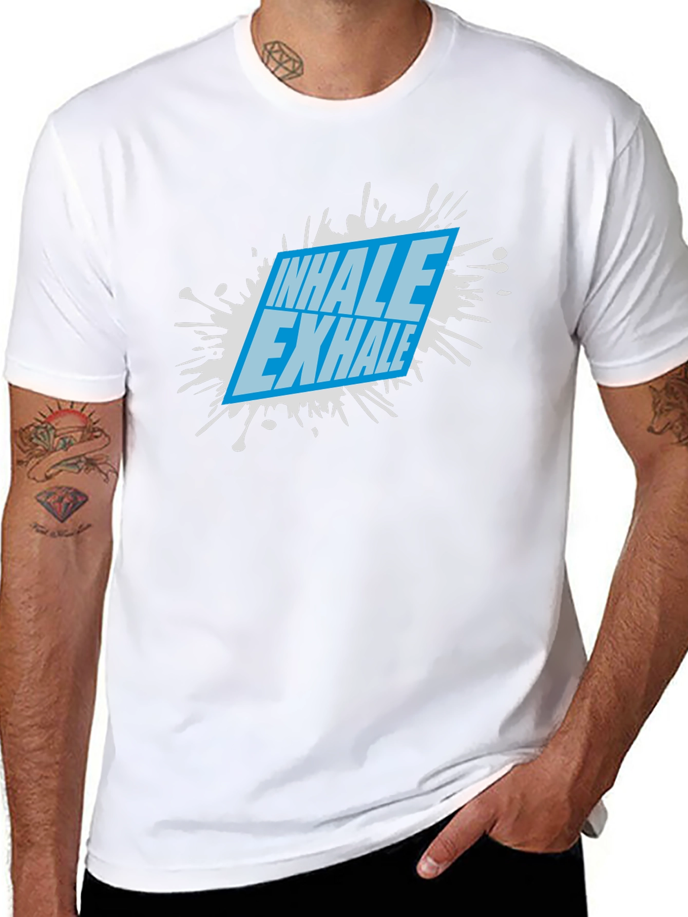 Inhale Exhale Graphic Tee - Black