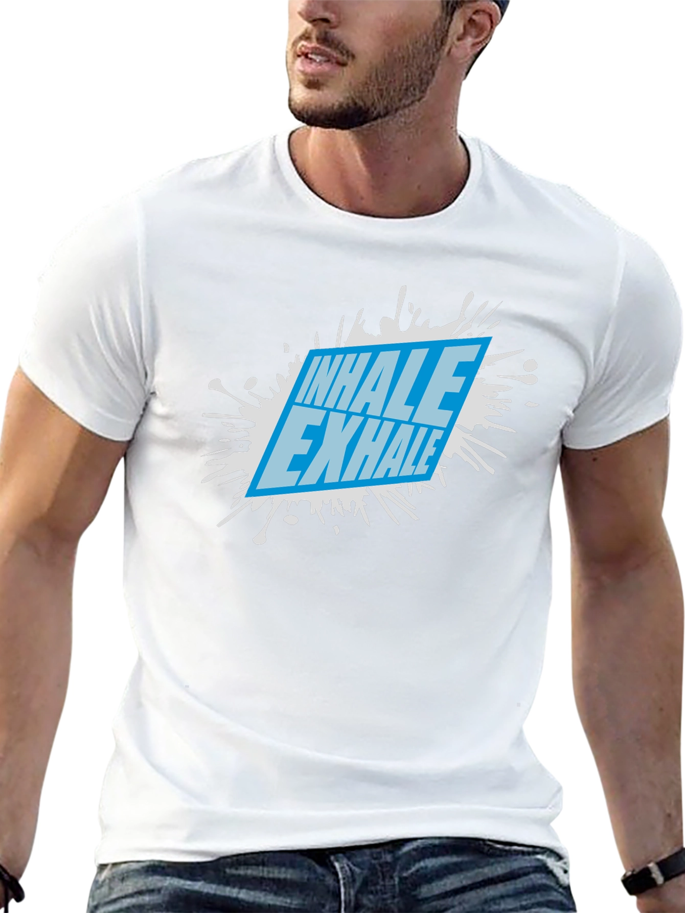 Inhale Exhale Graphic Tee - Black