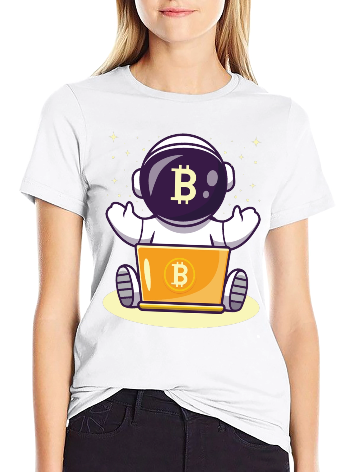 Bitcoin Astronaut T-Shirt - Crypto Space Design