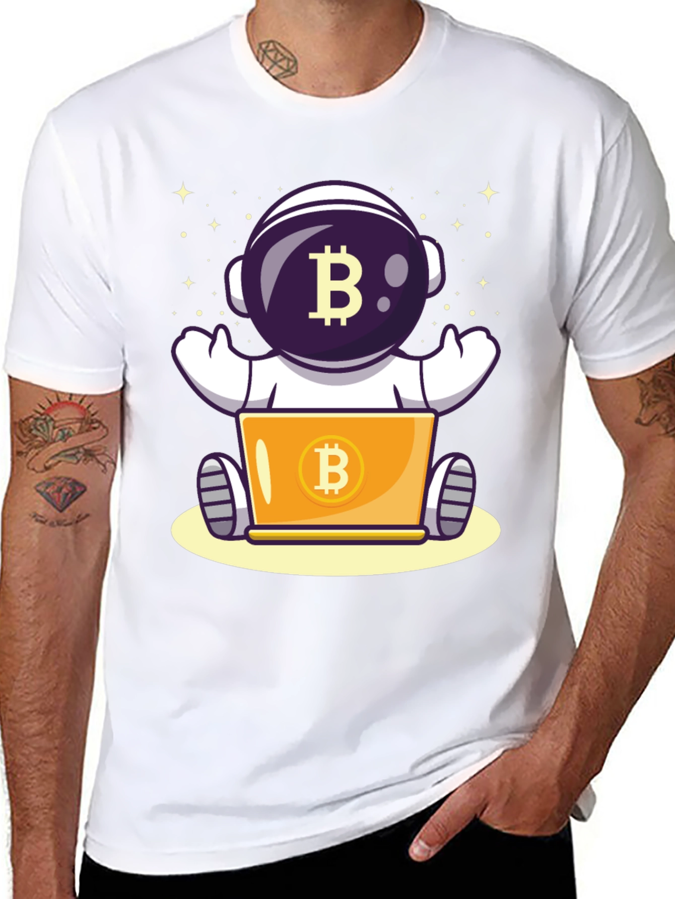 Bitcoin Astronaut T-Shirt - Crypto Space Design