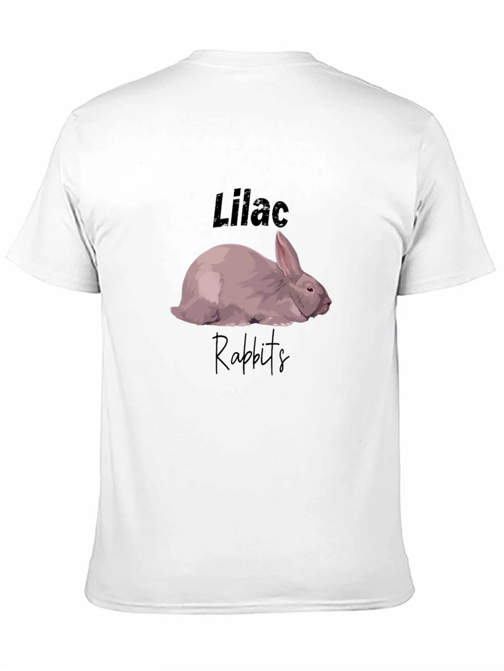 Lilac Rabbits Graphic T-Shirt - Black