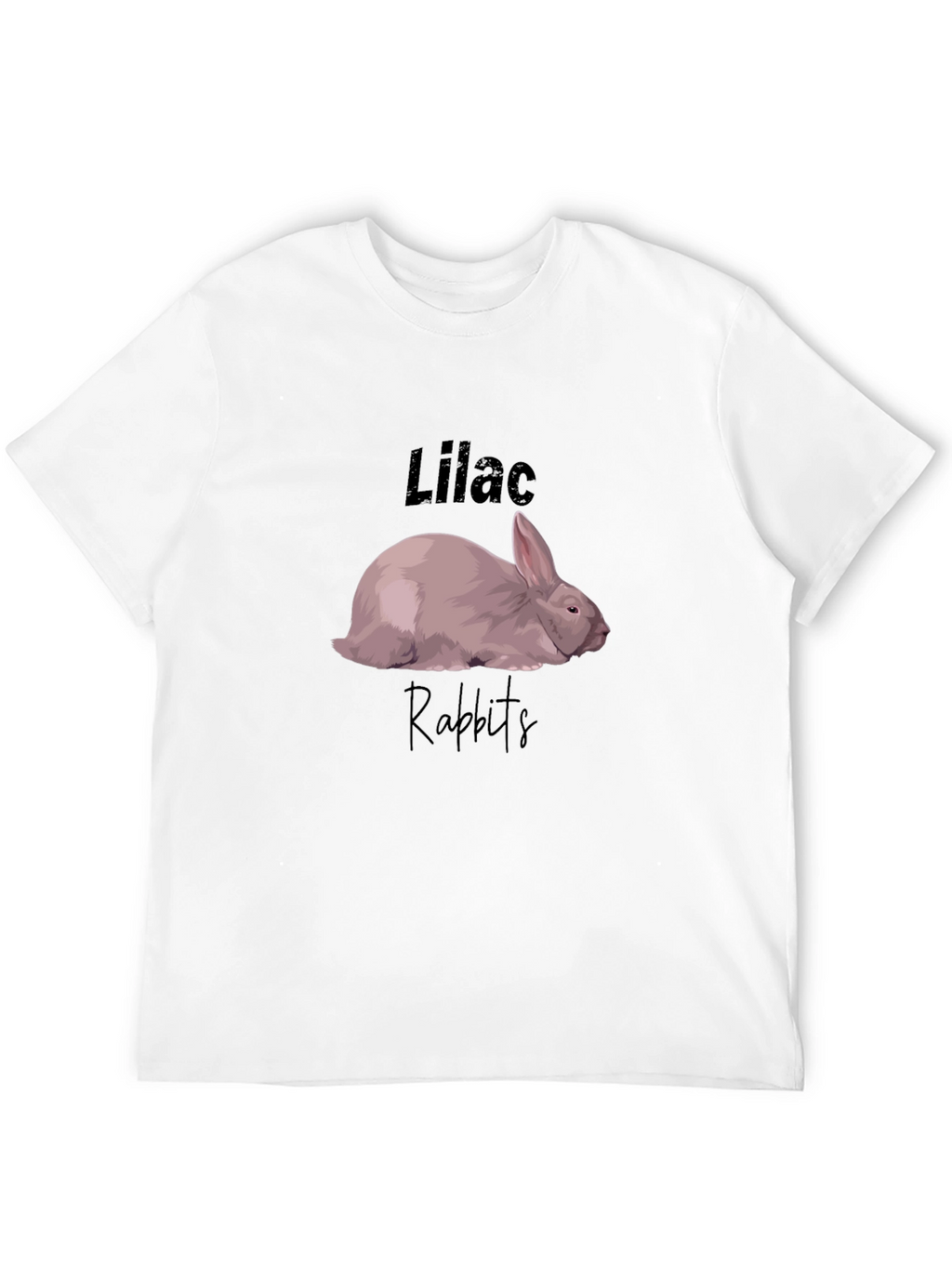 Lilac Rabbits Graphic T-Shirt - Black