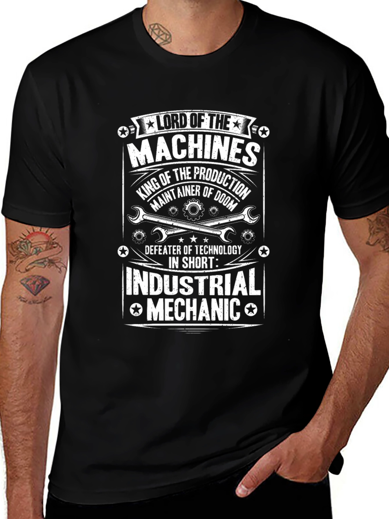 Lord of Machines T-Shirt - Industrial Mechanic Tee