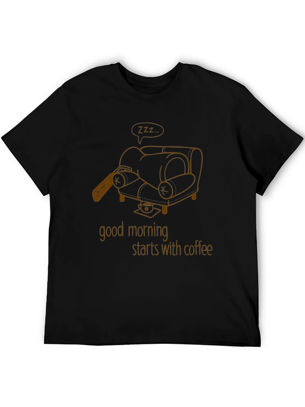 Good Morning Coffee Black Graphic Tee