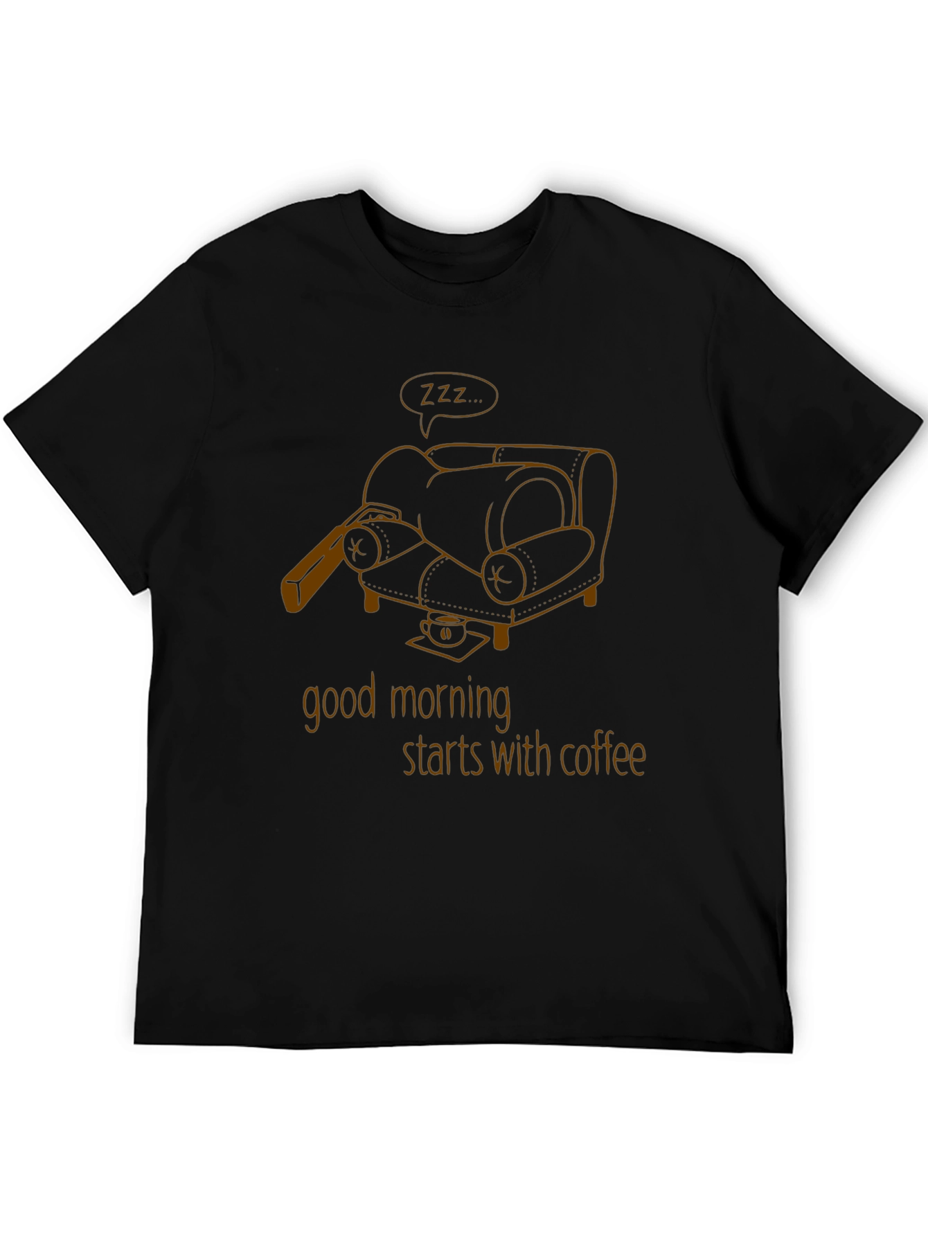 Good Morning Coffee Black Graphic Tee