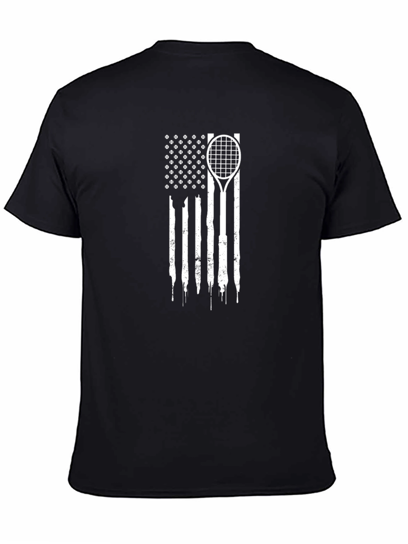 Tennis American Flag Graphic T-Shirt
