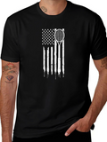 Tennis American Flag Graphic T-Shirt