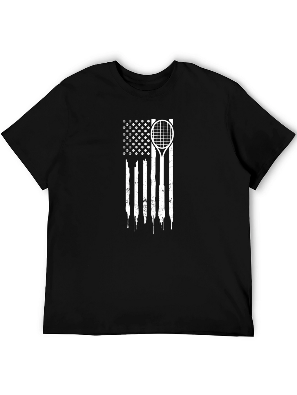 Tennis American Flag Graphic T-Shirt