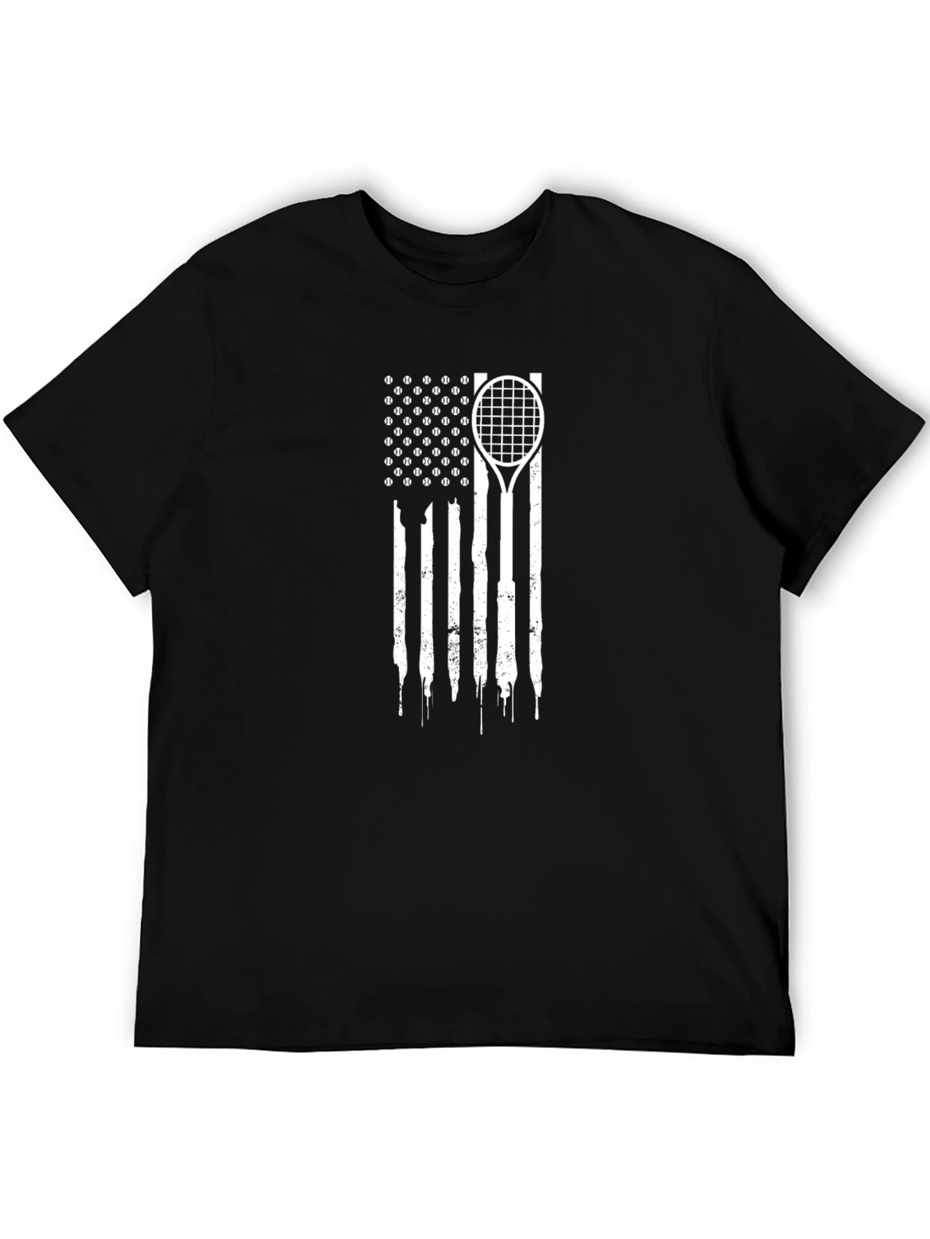 Tennis American Flag Graphic T-Shirt