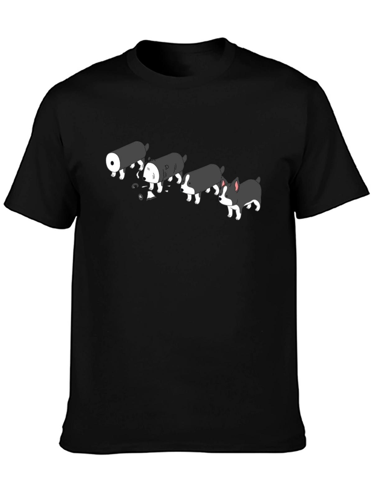 Sushi Dog Black T-Shirt - Funny Cute Graphic Tee