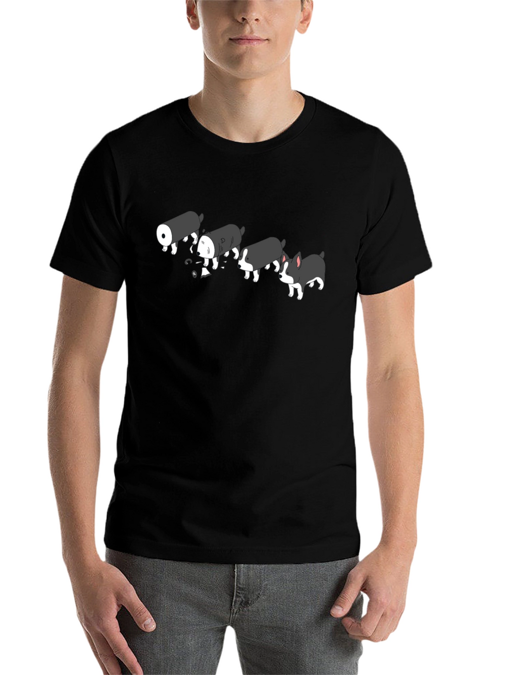 Sushi Dog Black T-Shirt - Funny Cute Graphic Tee