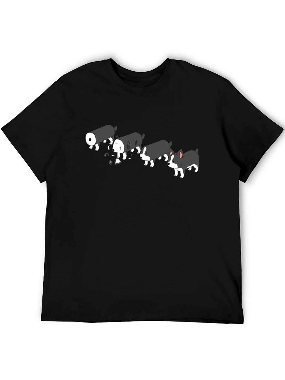 Sushi Dog Black T-Shirt - Funny Cute Graphic Tee