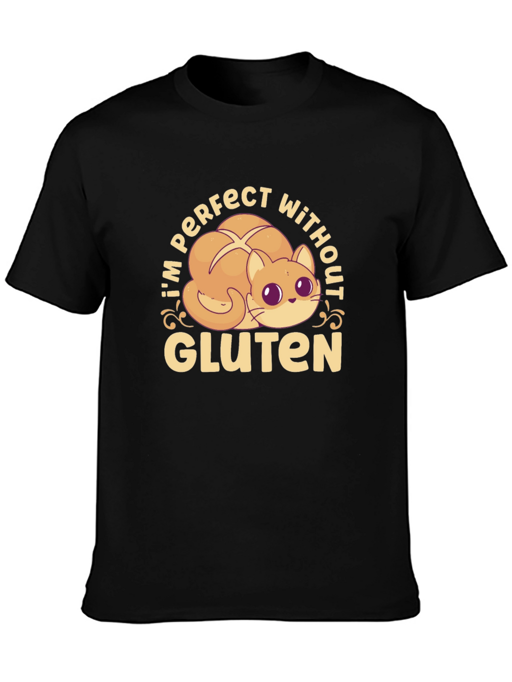 Gluten-Free Kitty Cat T-Shirt - Perfect Without Gluten