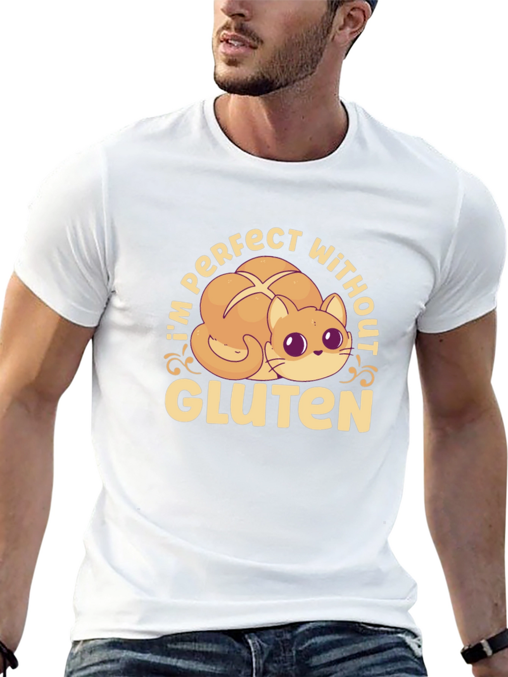 Gluten-Free Kitty Cat T-Shirt - Perfect Without Gluten