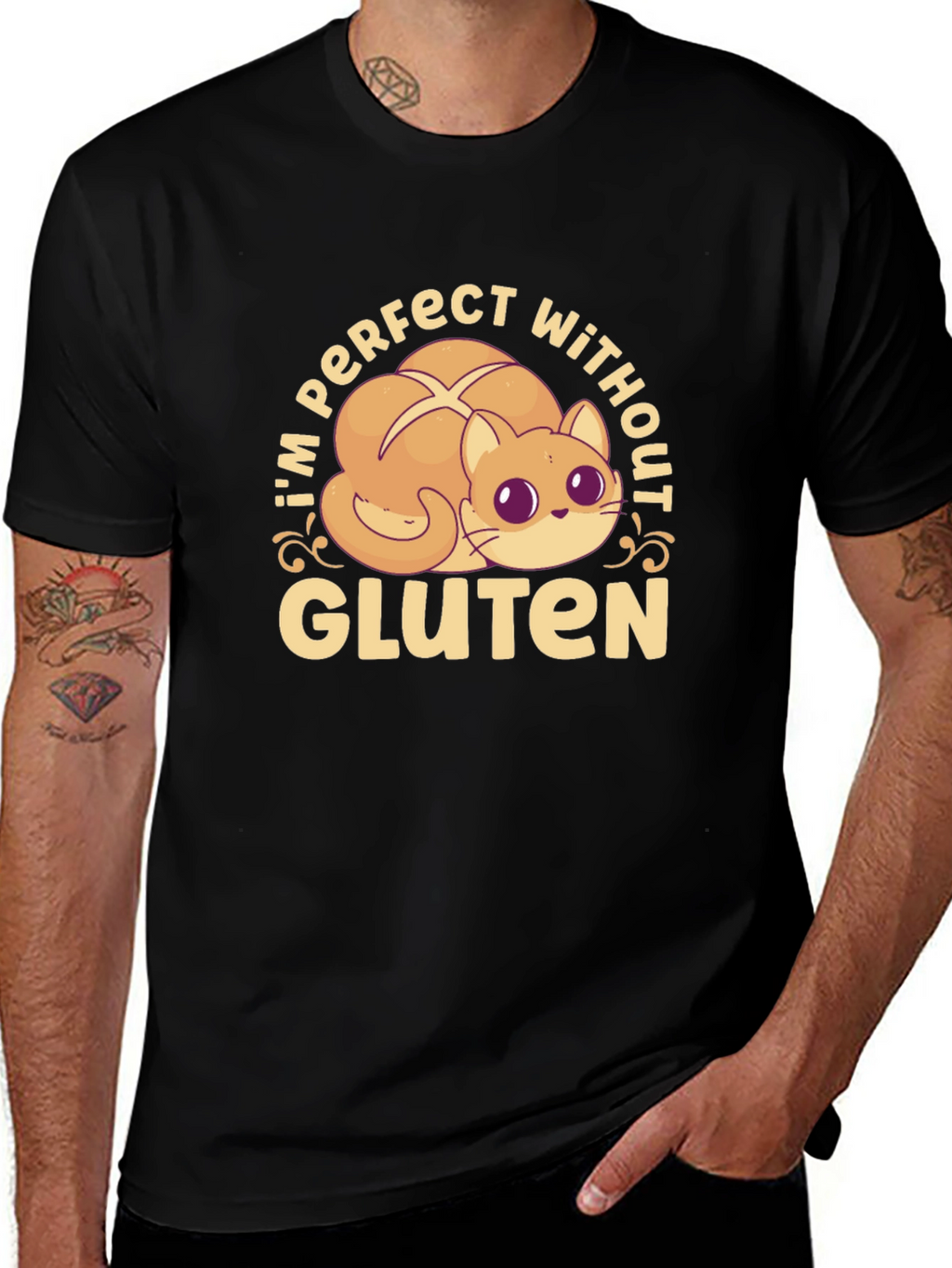 Gluten-Free Kitty Cat T-Shirt - Perfect Without Gluten