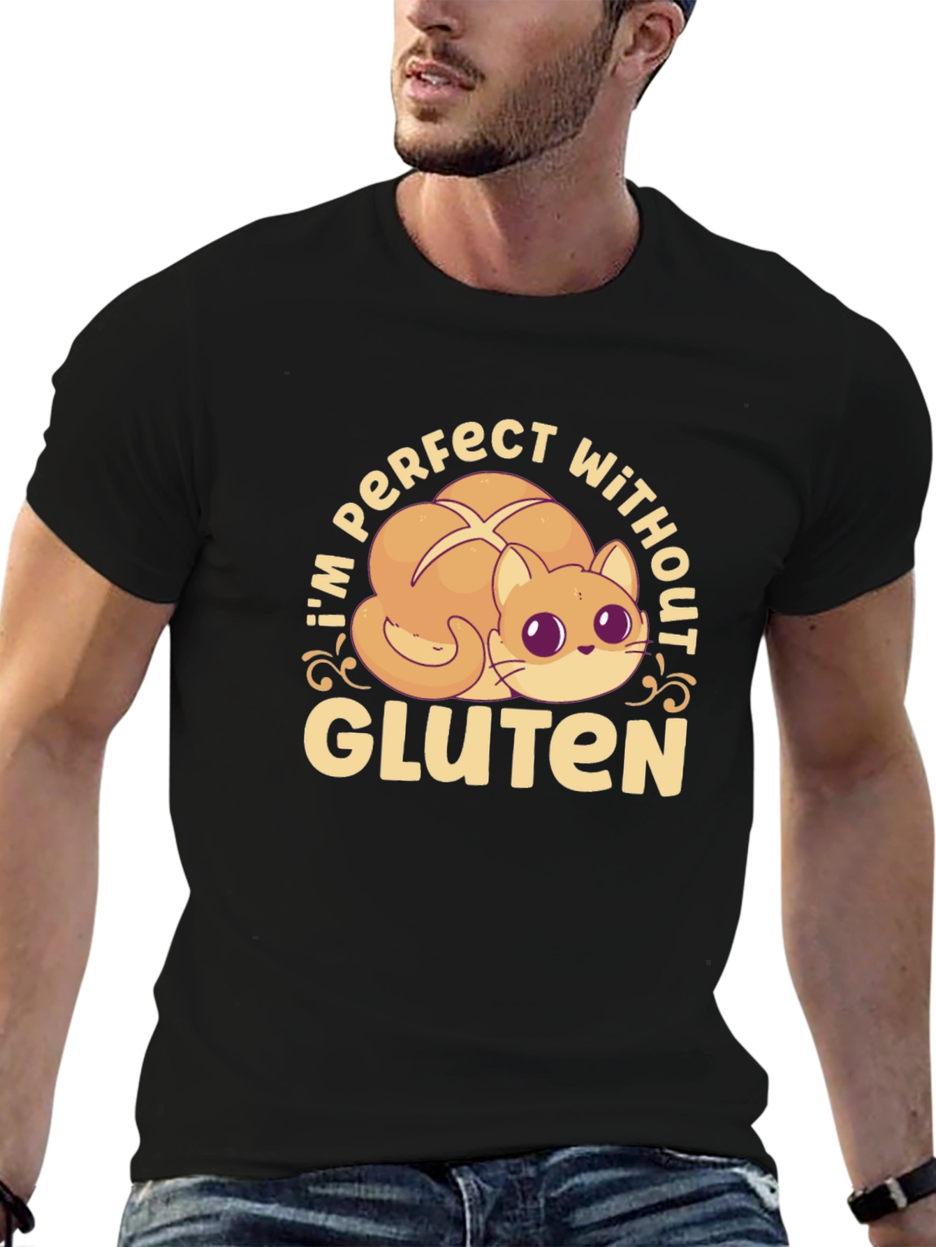 Gluten-Free Kitty Cat T-Shirt - Perfect Without Gluten