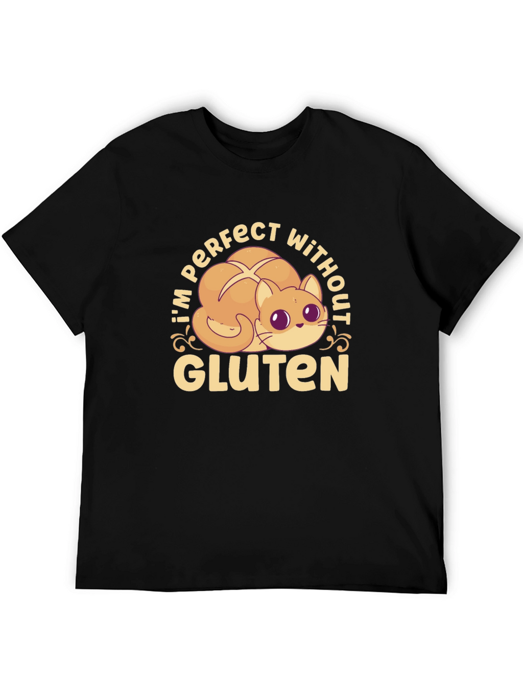 Gluten-Free Kitty Cat T-Shirt - Perfect Without Gluten